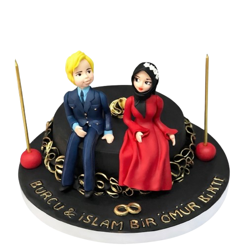 Özel Gün Figürlü Aşk Pastası