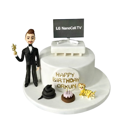 Ünlü Komedyen Figürlü Butik Pastası