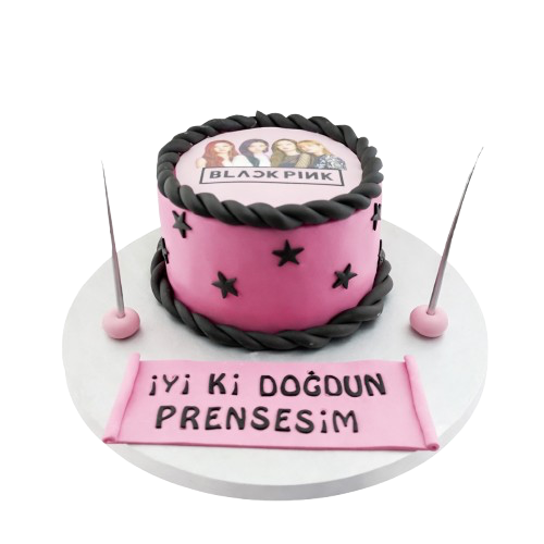Black Pink Doğum Günü Pastası