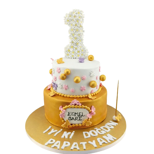 Rakamlı Papatya Doğum Günü Pastası