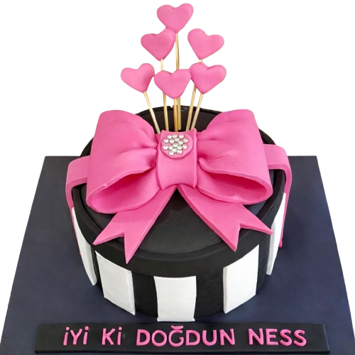 Pembe Kurdale Doğum Günü Pastası