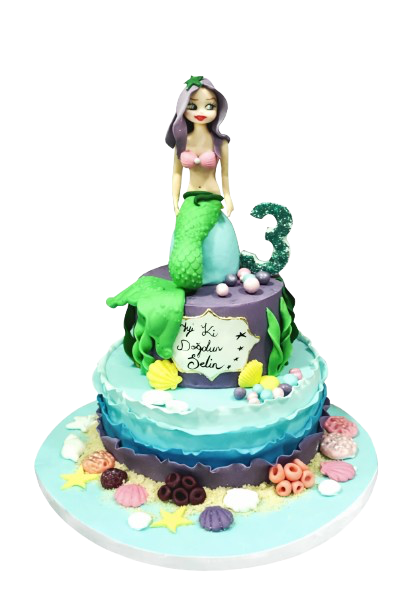 Su Prensesi Deniz Kızı Pastası