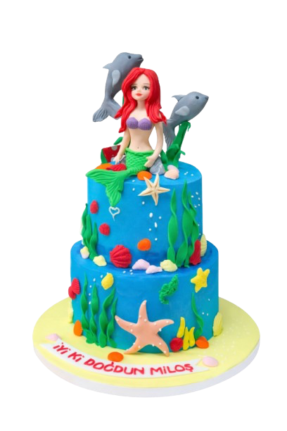 Deniz Kızı Temalı Pasta