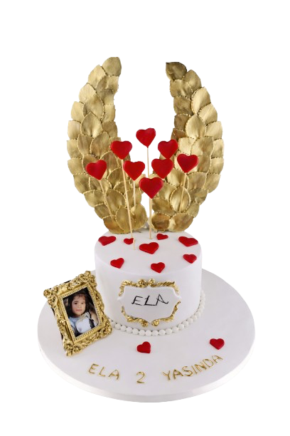 Altın Kanatlı Resimli Pasta