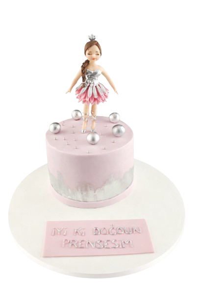 Figürlü Balerin Kız Doğum Günü Pastası