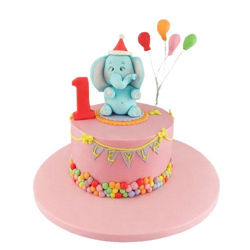 Renkli Balonlar Doğum Günü Pastası