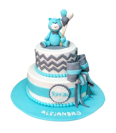 Ayıcıklı Erkek Bebek Doğum Günü Pastası