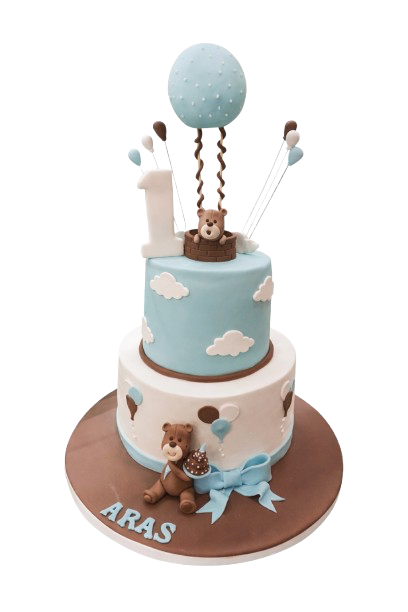 Sevimli Ayıcıklar Balonda Pastası