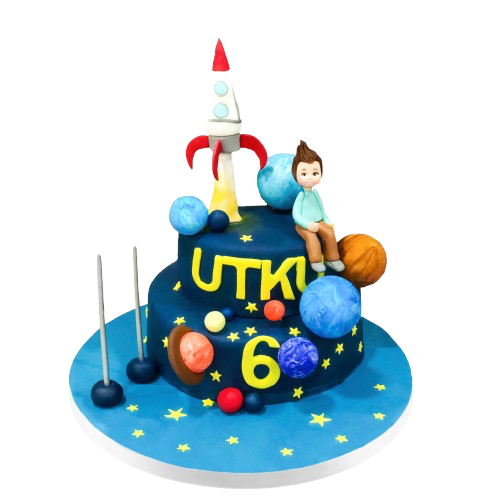 Uzay Gemisi Doğum Günü Pastası