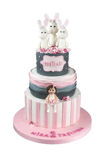 Tavşan Konseptli Doğum Günü Pastası