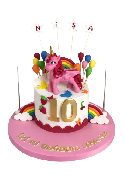 Unicorn Konseptli Doğum Günü Pastası