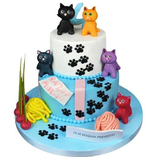 Kedili Doğum Günü Pastası