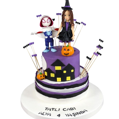 Cadı Figürlü Doğum Günü Pastası