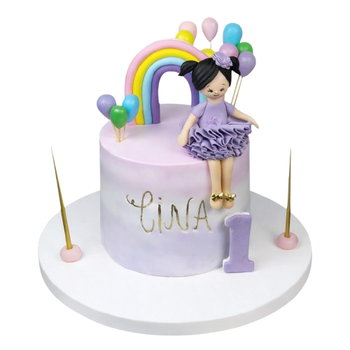 Gökkurağı ve Balon Konseptli Doğum Günü Pastası