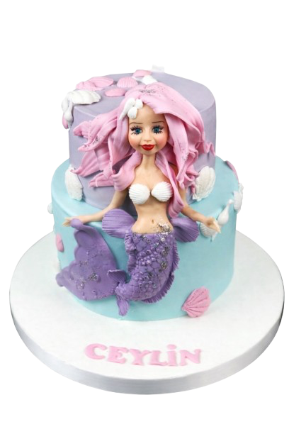 Sevimli Deniz Kızı Konsept Pasta