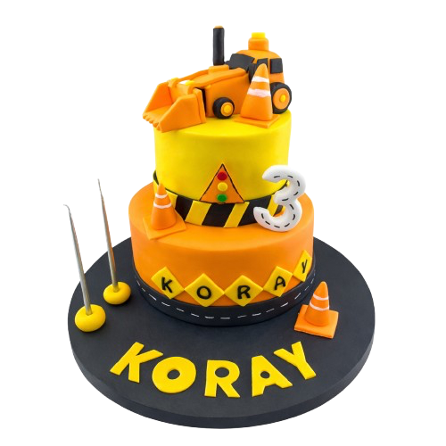 İnşaat Arabası Doğum Günü Pastası