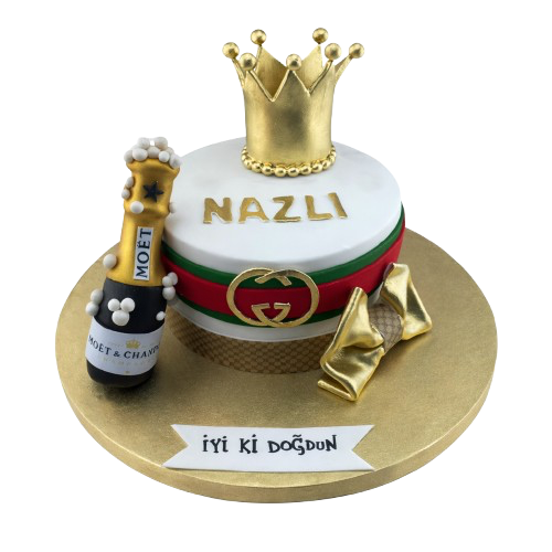 Taçlı Model Doğum Günü Pastası