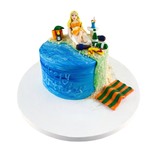 Plaj Temalı Doğum Günü Pastası