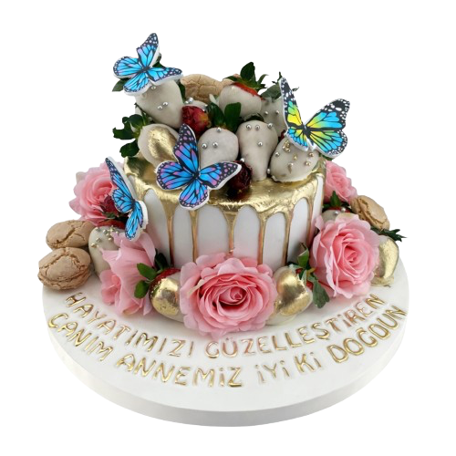 Lezzetli Güller Doğum Günü Pastası