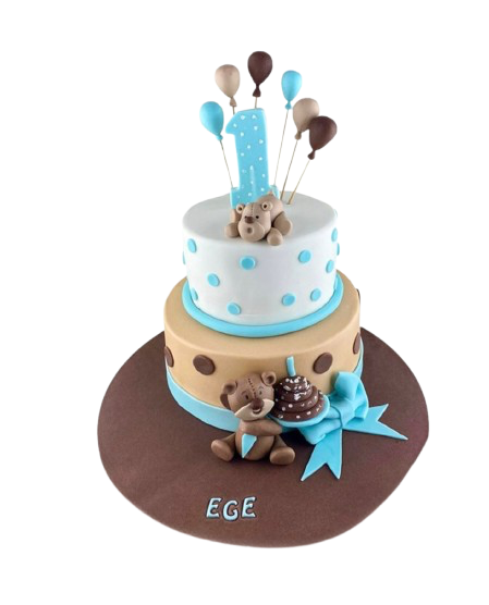 Rakamlı Ayıcıklar Doğum Günü Pastası