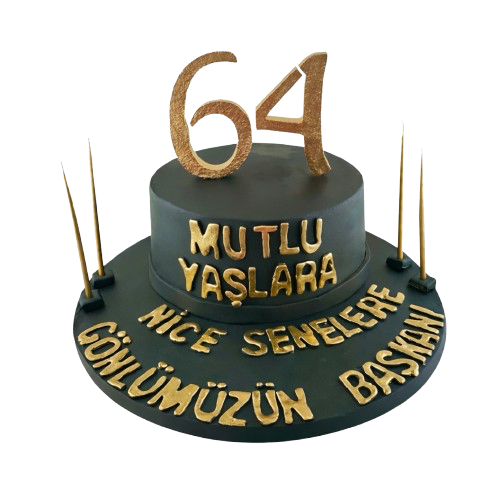 Altın Rakamlı Doğum Günü Pastası