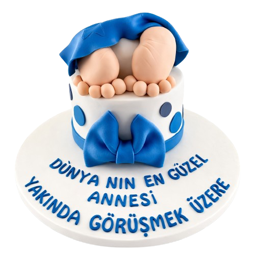Bebek Figürlü Doğum Günü Pastası