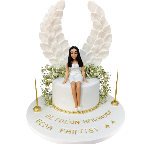 Melek Kanatlı Sevgili Pastası