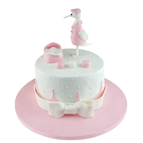 Leylek Figürlü Baby Shower Pastası