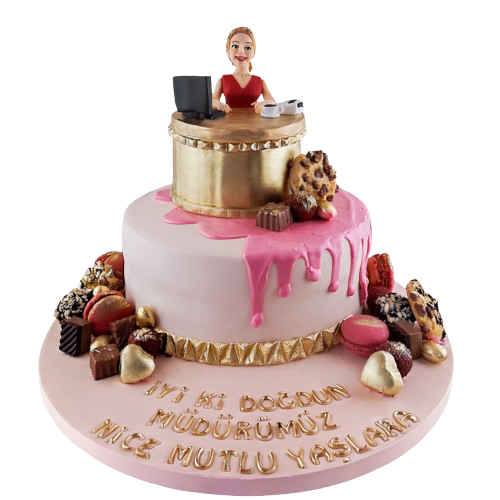 Figürlü Muhasebe Müdürü Butik Pasta
