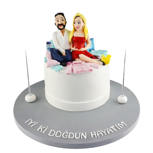 Figürlü Evli Çiftler Butik Pasta