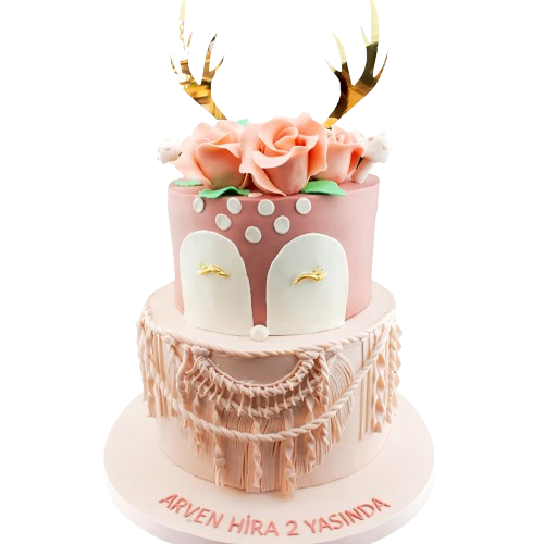 İki Katlı 2 Yaş Günü Pastası