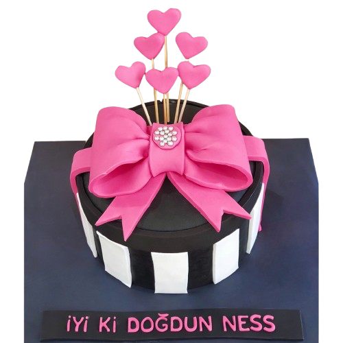 Pembe Kurdale Doğum Günü Pastası