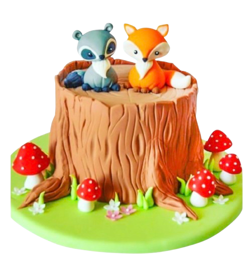 Sevimli Tilkiler Doğum Günü Pastası