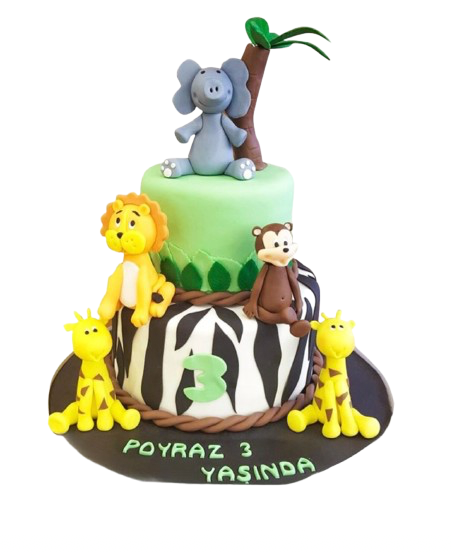 Hayvanat Bahçesi Doğum Günü Pastası