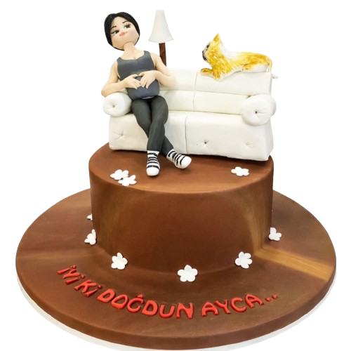 Kedili Kadın Doğum Günü Pastası