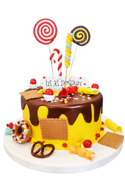 Tatlı Şekerler Doğum Günü Pastası