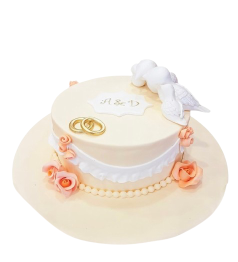 Tatlı Kumrular Nişan Pastası