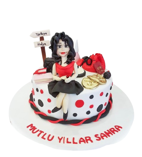 Genç Kız Figürlü Pasta