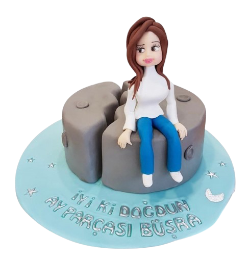 Ay Parçası Doğum Günü Pastası