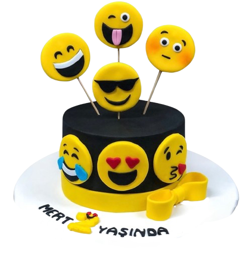 Emojiler Doğum Günü Pastası