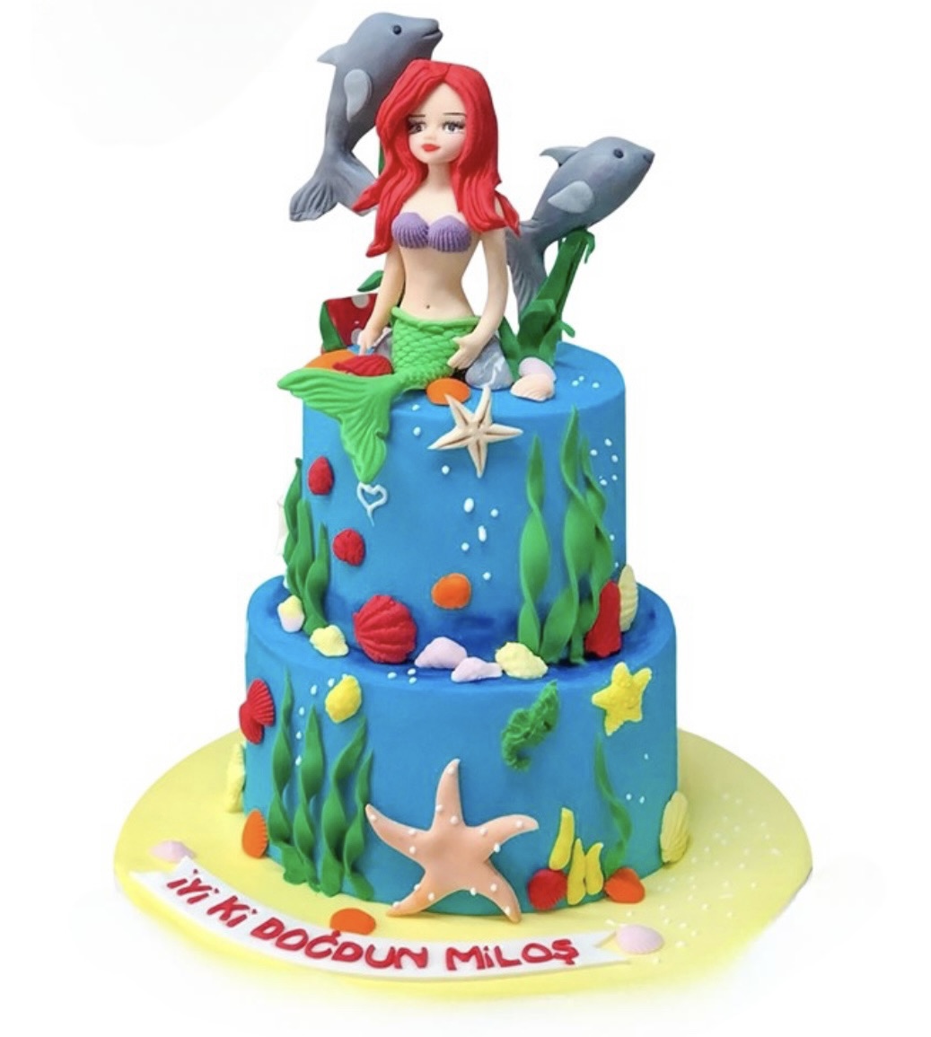 Deniz Kızı Temalı Pasta