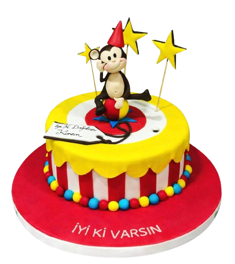 Sevimli Maymun Sirkte Pastası