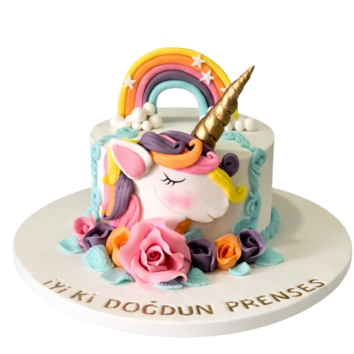 Tek Kat Unicorn Pastası