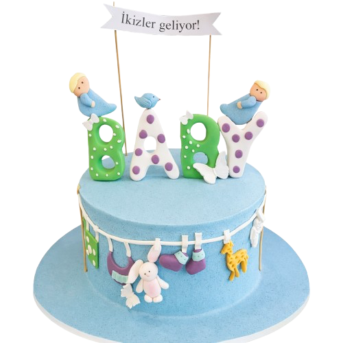 İkizler Geliyor Baby Shower Pastası