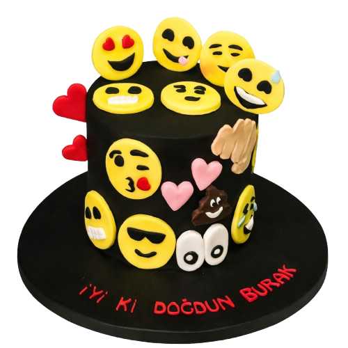 Emojili Doğum Günü Pastası