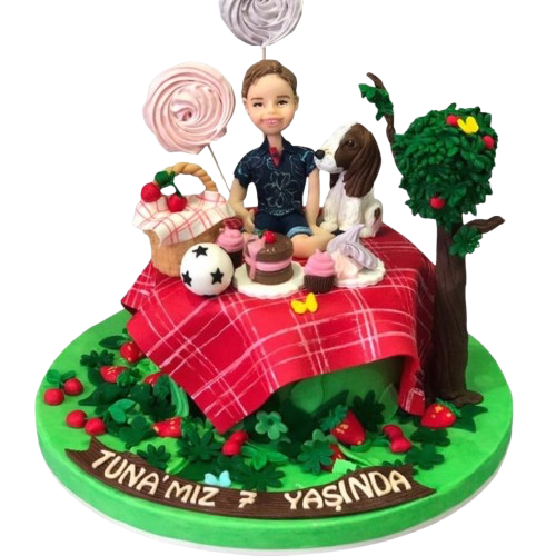 Piknikte Lolipop Şenliği Butik Pastası
