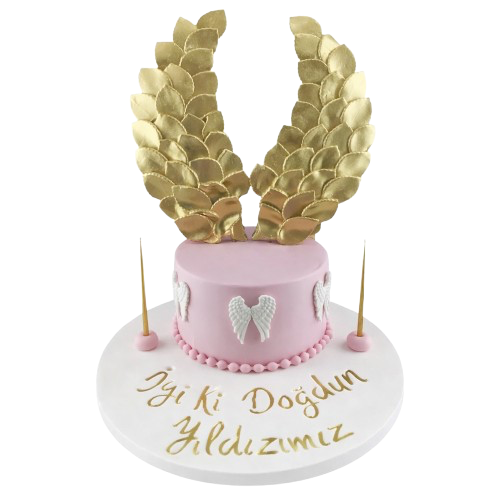 Altın Kanatlı Özel Tasarım Pasta