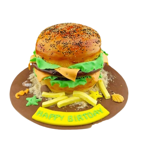 Hamburgerli Doğum Günü Pastası