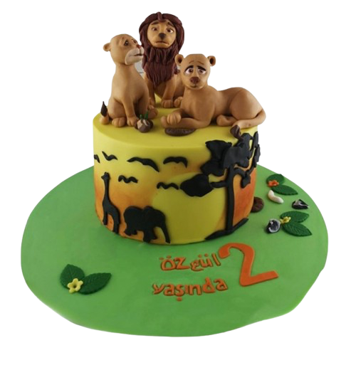 Ormanların Kralı Doğum Günü Pastası