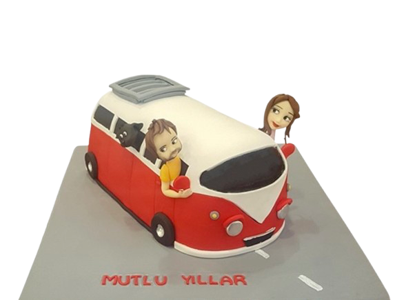 Minibüs Temalı Doğum Günü Pastası